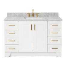 Taylor 55" Free Standing Single Basin Vanity Set with Cabinet and Marble Vanity Top