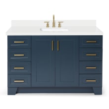 Taylor 55" Free Standing Single Basin Vanity Set with Hardwood Cabinet, Quartz Vanity Top, and Rectangular Bathroom Sink