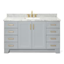 Taylor 61" Free Standing Single Basin Vanity Set with Cabinet and Marble Vanity Top