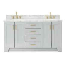 Taylor 67" Free Standing Double Basin Vanity Set with Cabinet and Quartz Vanity Top