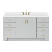 Taylor 67" Free Standing Single Basin Vanity Set with Cabinet and Marble Vanity Top