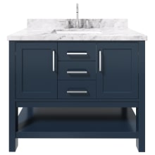 Bayhill 43" Free Standing Single Basin Vanity Set with Cabinet and Marble Vanity Top