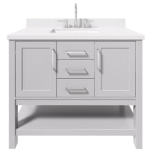 Bayhill 43" Free Standing Single Basin Vanity Set with Cabinet and Quartz Vanity Top