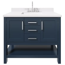 Bayhill 43" Free Standing Single Basin Vanity Set with Cabinet and Quartz Vanity Top