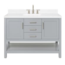 Bayhill 48" Free Standing Single Basin Vanity Set with Cabinet, Quartz Vanity Top, and Rectangular Sink
