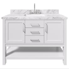 Bayhill 49" Free Standing Single Basin Vanity Set with Cabinet and Marble Vanity Top