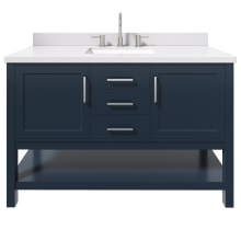Bayhill 55" Free Standing Single Basin Vanity Set with Cabinet and Quartz Vanity Top