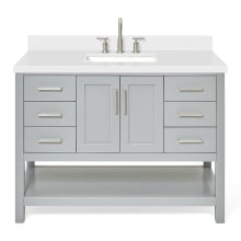 Magnolia 49" Free Standing Single Basin Vanity Set with Cabinet and Quartz Vanity Top