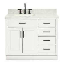Hepburn 43" Free Standing Single Basin Vanity Set with Cabinet and Marble Vanity Top