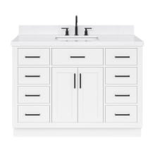 Hepburn 48" Free Standing Single Basin Vanity Set with Cabinet, Quartz Vanity Top, and Rectangular Bathroom Sink