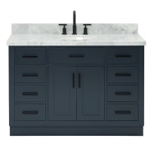 Hepburn 49" Free Standing Single Basin Vanity Set with Cabinet, Marble Vanity Top, and Oval Sink