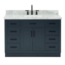 Hepburn 49" Free Standing Single Basin Vanity Set with Cabinet, Marble Vanity Top, and Rectangular Sink