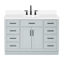Hepburn 49" Free Standing Single Basin Vanity Set with Cabinet, Quartz Vanity Top, and Oval Sink