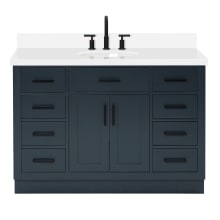 Hepburn 49" Free Standing Single Basin Vanity Set with Cabinet, Quartz Vanity Top, and Oval Sink