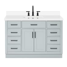 Hepburn 49" Free Standing Single Basin Vanity Set with Cabinet, Quartz Vanity Top, and Rectangular Sink