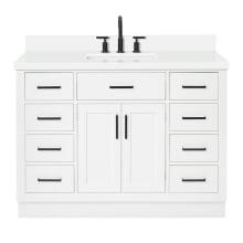 Hepburn 49" Free Standing Single Basin Vanity Set with Cabinet, Quartz Vanity Top, and Rectangular Sink
