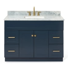 Hamlet 49" Free Standing Single Basin Vanity Set with Cabinet and Marble Vanity Top