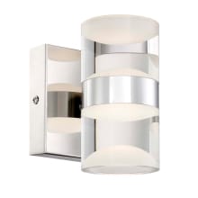 H2O 2 Light 6" Wide Integrated LED Bathroom Sconce with Quattro Dimming