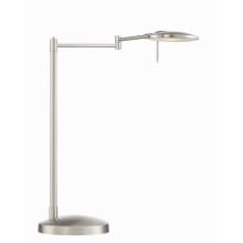 Dessau Turbo Single Light 18" Tall Integrated LED Swing Arm Desk Lamp