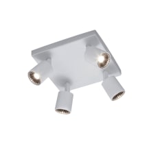 Cayman 4 Light 8-1/4" Wide Integrated LED Accent Light Square Ceiling Fixture with Quattro Dimming