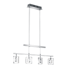Tivoli 4 Light 32" Wide Integrated LED Abstract Linear Chandelier