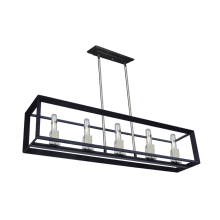 Vineyard 5 Light 39-1/4" Wide Linear Chandelier