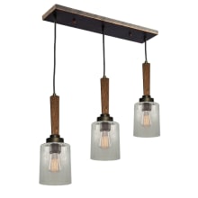 Legno Rustico 3 Light 26" Wide Multi Light Pendant