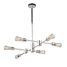 Tribeca 6 Light 37" Wide Abstract Sputnik Chandelier