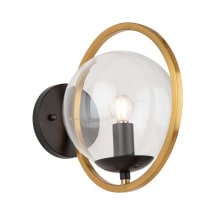 Lugano 13" Tall Wall Sconce with Clear Glass Shade