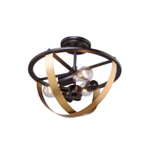 Capri 3 Light 15" Wide Semi-Flush Ceiling Fixture