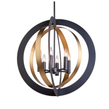 Capri 6 Light 26" Wide Globe Chandelier with Candle-Style Sockets