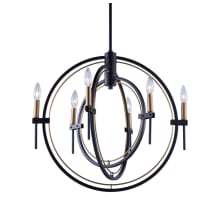 Anglesey 6 Light 25" Wide Taper Candle Chandelier
