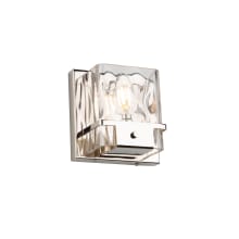 Wiltshire 6" Tall Wall Sconce with Water Glass Shade - ADA Compliant