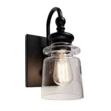 Castara 11" Tall Wall Sconce with Clear Glass Shade