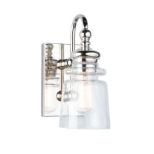 Castara 11" Tall Wall Sconce with Clear Glass Shade