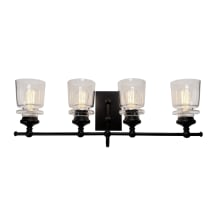 Castara 4 Light 30" Wide Vanity Light with Clear Glass Shades