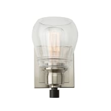 Nelson 8" Bathroom Sconce with Clear Glass Shade