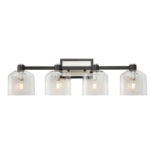 Lyndon 4 Light 31" Wide Vanity Light with Clear Glass Shades