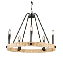 Perris 5 Light 24" Wide Candle Style Smart Chandelier