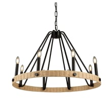 Perris 8 Light 32" Wide Candle Style Smart Chandelier