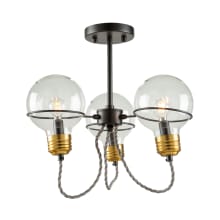 Martina 3 Light 16" Wide Semi-Flush Ceiling Fixture