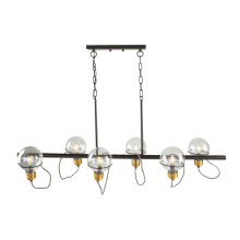 Martina 6 Light 48" Wide Linear, Shaded Chandelier