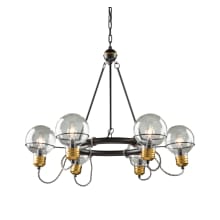 Martina 6 Light 28" Wide Ring, Shaded Chandelier