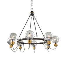 Martina 8 Light 35" Wide Ring, Shaded Chandelier