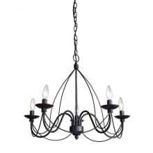 Single-Tier Mini Chandelier with 5 Lights - 19 Inches Wide
