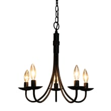 Pot Racks Single-Tier Mini Chandelier with 5 Lights - 17 Inches Wide