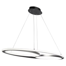 Gemini 47" Wide LED Ring Chandelier