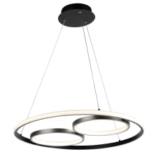 Gemini 23" Wide LED Ring Chandelier