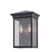 Gable 2 Light 12" Tall Outdoor Wall Sconce