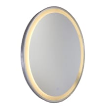 Reflections 29-1/2 Inch x 23-1/2 Inch Oval Wall Mounted Vanity Mirror with LED Backlight